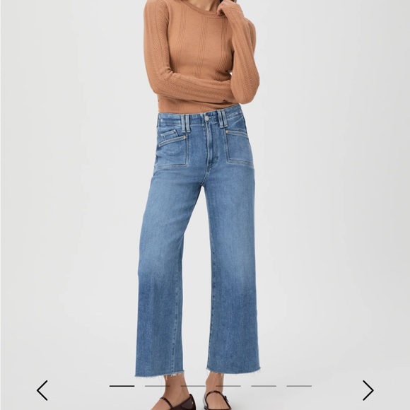 PAIGE Denim - PAIGE Anessa Women's High-Rise Wide-Leg Jeans in Light Blue